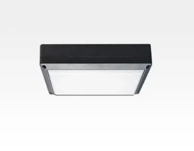 5W LED Wand/Deckenleuchte anthrazit rechteckig Tageslicht Weiß / 6000-6500K 225lm 230VAC IP54 120Grad