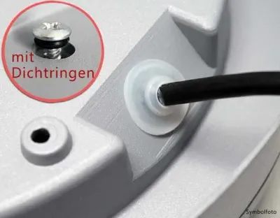 20W LED Wand/Deckenleuchte anthrazit quadr. Warm Weiß  / 2700-3200K 900lm 230VAC IP54 120Grad — Bild 4