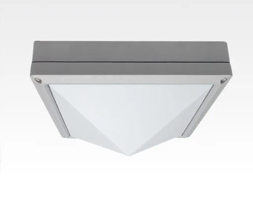20W LED Wand/Deckenleuchte anthrazit quadr. pyr. Warm Weiß / 2700-3200K 900lm 230VAC IP54 120Grad