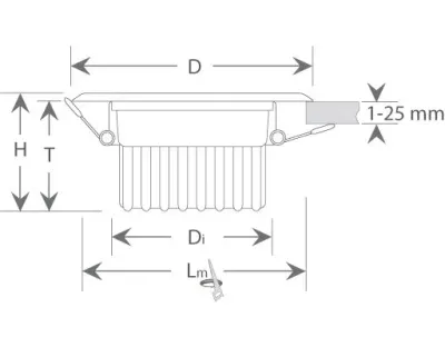 5W LED Einbau Downlight Aluminium gebürstet rund Warm Weiß / 2500-3300K 400lm  230VAC 120Grad -Ausstellungsstück mit kleinen Schönheitsfehlern — Bild 9