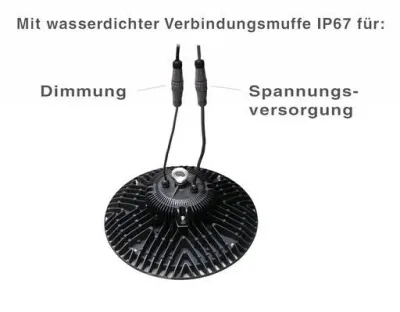 150W LED UFO-Pendelstrahler 120Grad Tageslicht Weiss 20000lm / 230VAC Dimmbar IP65 -Ausstellungsstück mit kleinen Schönheitsfehler — Bild 5
