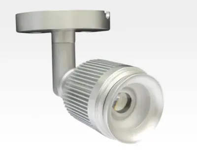 4W LED Fokus Mini Spot mit Halterung silber rund Neutral Weiß / 4000K 220lm 230VAC 21-71Grad -Ausstellungsstück mit kleinen Schönheitsfehler