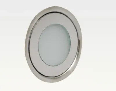 0,42W LED Outdoor Mini-Design Einbau Leuchte rund Warm Weiß / 5lm IP67 Easy Stecker 12VDC