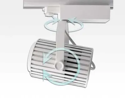 70W LED 3-Phasen Schienen Leuchte 24-60Grad einstellbar / weiss Warm Weiss 6900lm 230VAC -Ausstellungsstück mit kleinen Schönheitsfehler — Bild 3